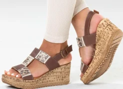 Damen Gemini , trendige Damen-Sandaletten, Weite G, aus Leder