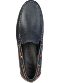 Herren GINO GALANTE , klassische Herren-Slipper, mit Lederdurchzügen
