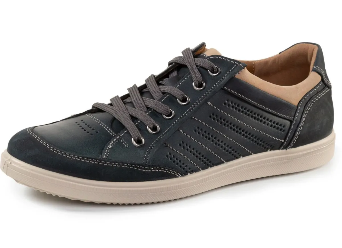 Herren GINO GALANTE Sneaker mit Kontrast-Besätzen und Zierlochung