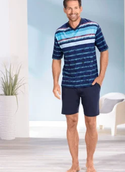 Herren HAJO NACHTMODE hajo Klimalight Shorty mit V-Ausschnitt