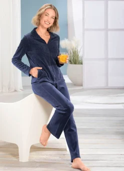 Damen COMODO Hausanzug mit Waben-Optik