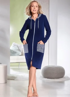 Damen LAURINA Hauskleid mit Kapuze