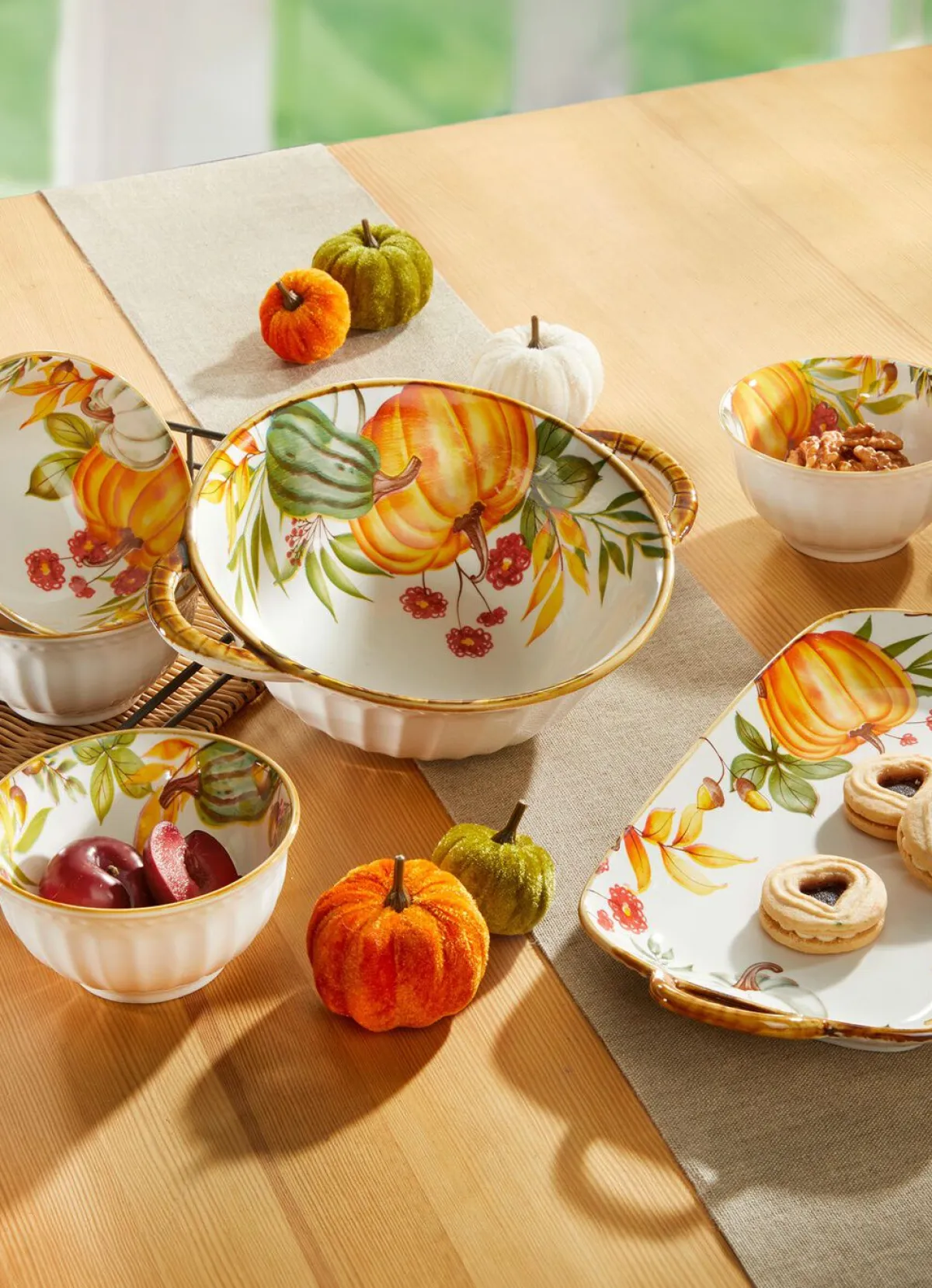 BADER Herbstliches Porzellan-Set, 6-teilig