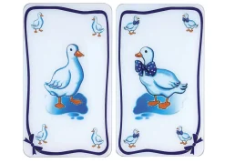 WENKO Herdabdeckplatten Gänse, 2er-Set