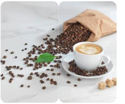 WENKO Herdabdeckplatten mit Café Aromatica-Motiv, 2er-Set