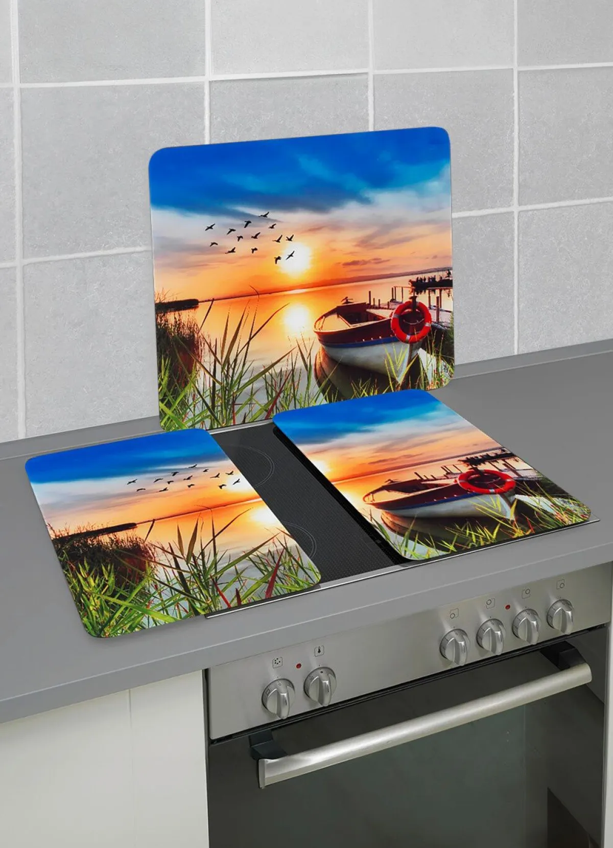 BADER Herdabdeckplatten oder Wandblende aus Glas, Motiv