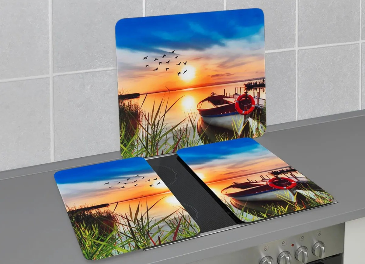 BADER Herdabdeckplatten oder Wandblende aus Glas, Motiv