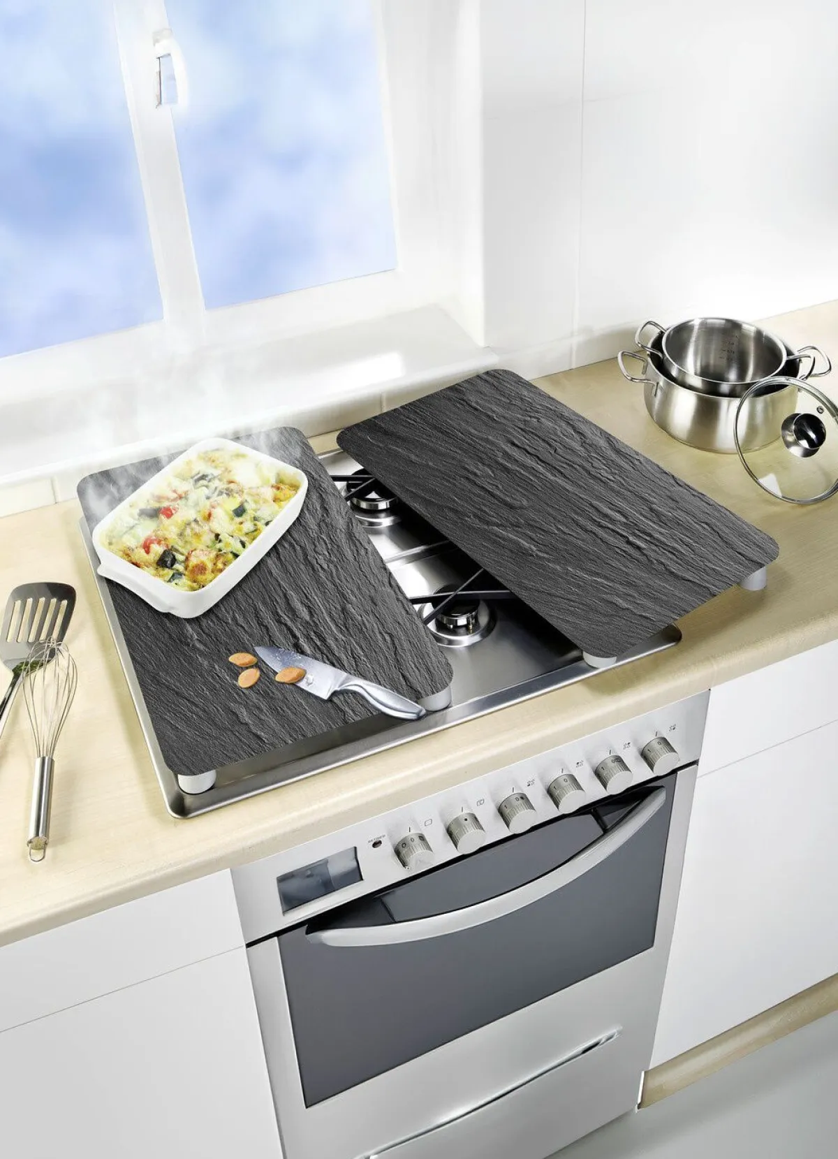WENKO Herdabdeckplatten , 2er-Set