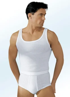 Herren HERMKO Dreierpack Slips aus Doppelripp
