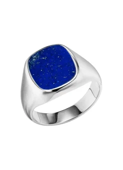 Herren BADER Herrenring aus Silber mit echtem Lapislazuli