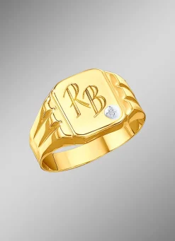 Herren BADER Herrenring mit Diamant