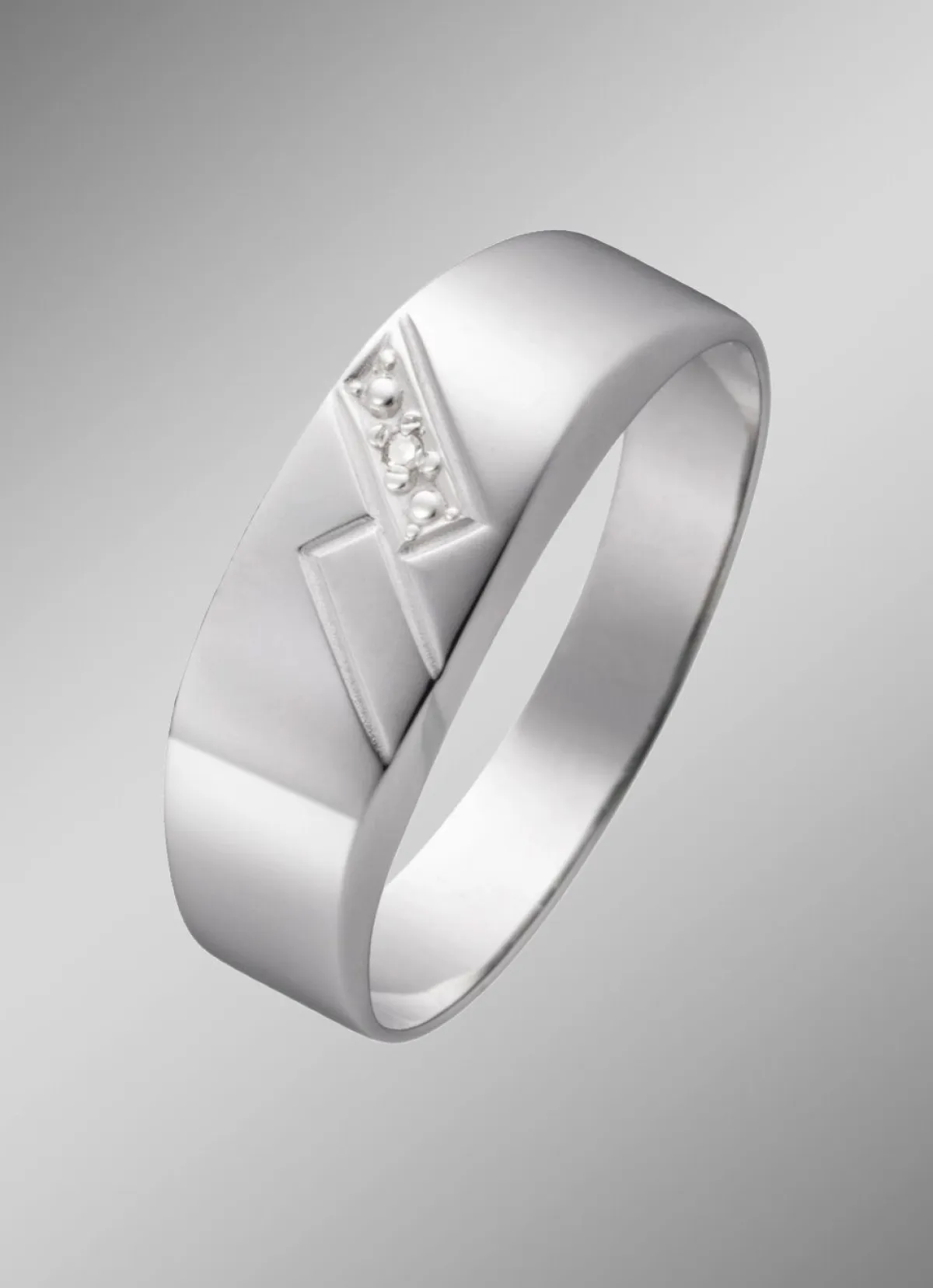 Herren BADER Herrenring mit Diamant