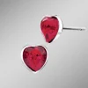 Damen BADER Herz-Ohrstecker mit Swarovski®-Kristallen