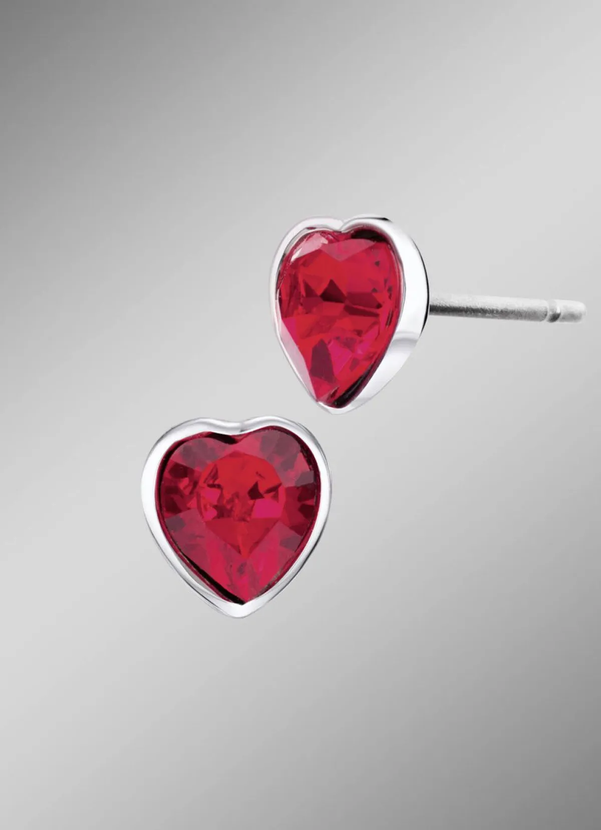 Damen BADER Herz-Ohrstecker mit Swarovski®-Kristallen