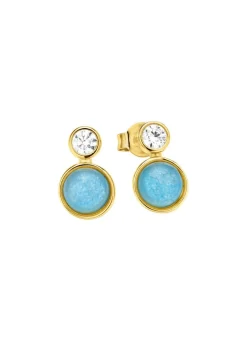 Damen BADER Himmlische Eleganz: Ohrstecker mit echten blauen Chalcedonen