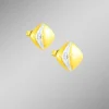 Damen BADER Hochglänzende Ohrstecker in Bicolor