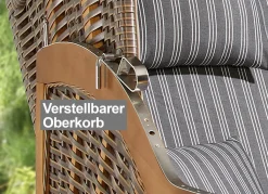BADER Hochwertiger Strandkorb Flair aus Pinienholz