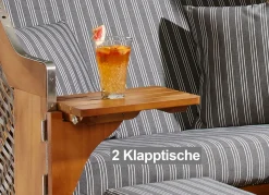 BADER Hochwertiger Strandkorb Flair aus Pinienholz