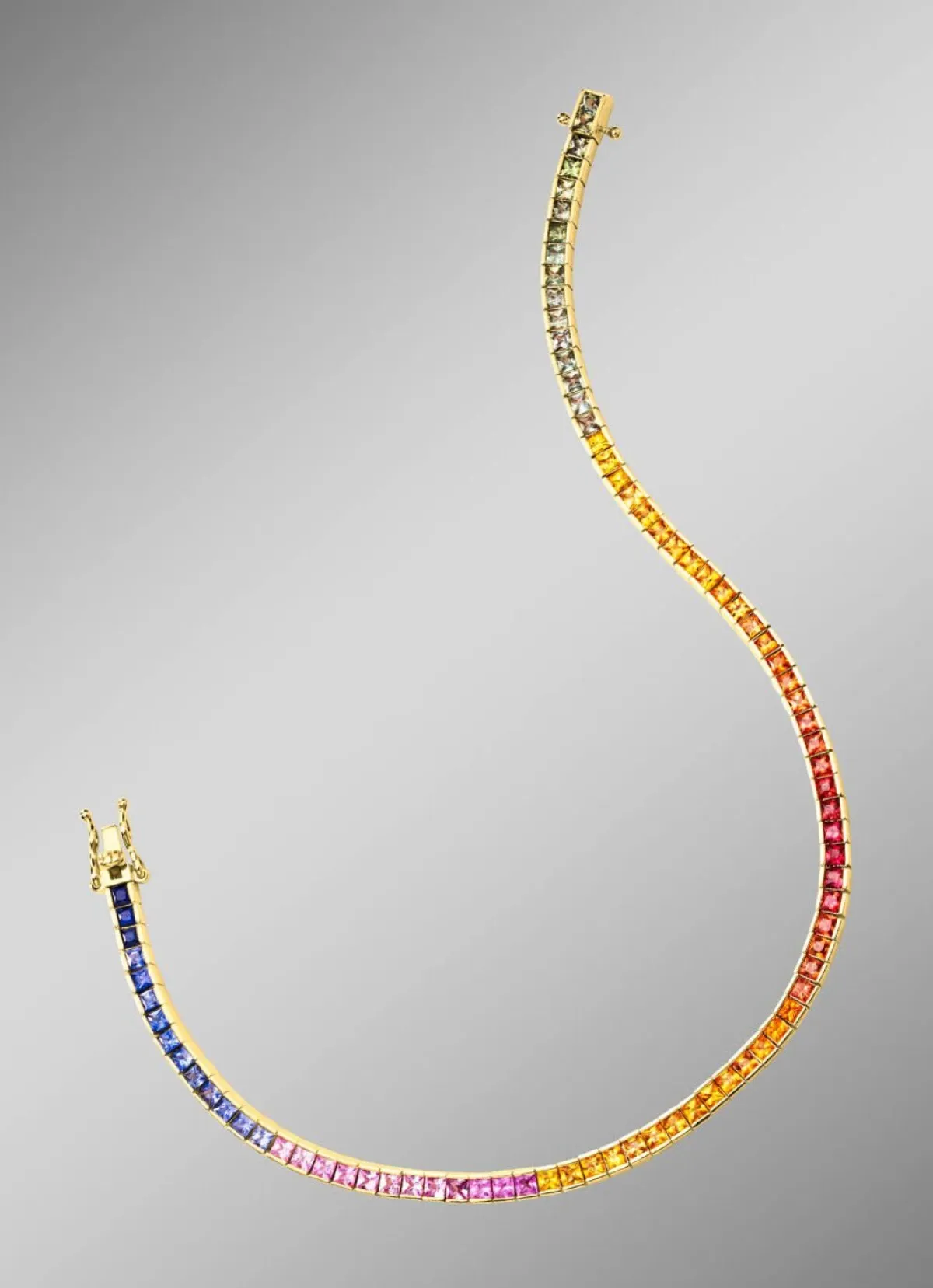 Damen BADER Hochwertiges Armband mit echten Safiren in Multicolor