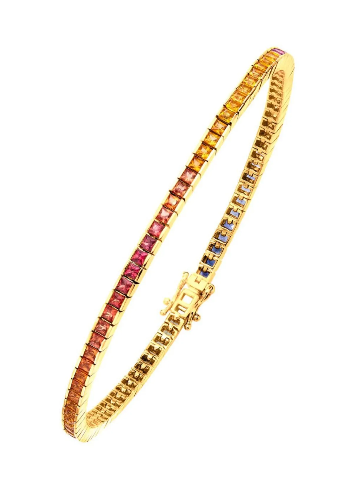 Damen BADER Hochwertiges Armband mit echten Safiren in Multicolor