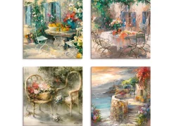 BADER Hochwertiges Leinwandbilder-Set, 4-teilig