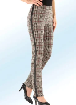 Damen BADER Hose in angesagter Karo-Dessinierung