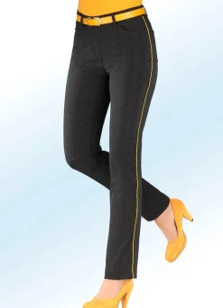 Damen BADER Hose in dezenter Fischgrat-Optik