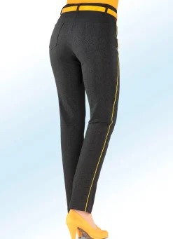 Damen BADER Hose in dezenter Fischgrat-Optik