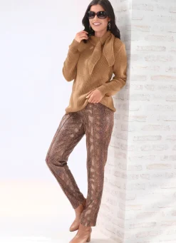 Damen BADER Hose in Reptil-Optik