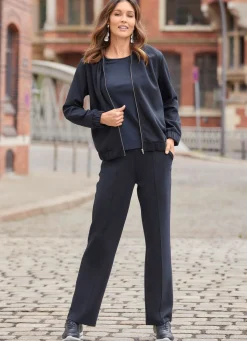Damen Stilschmiede Hose mit abgesteppten Biesen
