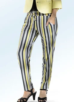 Damen BADER Hose mit aktueller Streifen-Dessinierung