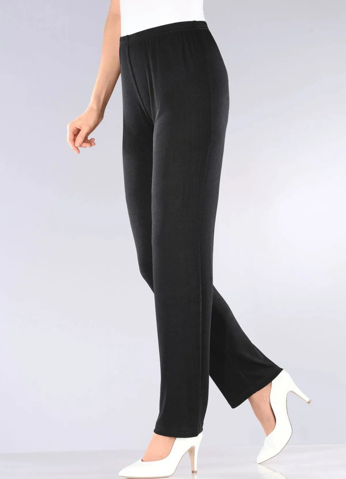 Damen KLAUS MODELLE MADE IN GERMANY Hose mit edlem Glanz