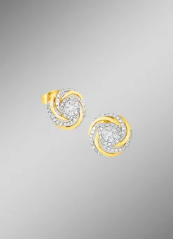 Damen BADER Interessante Ohrstecker mit 14 Brillanten und 90 Diamanten