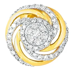Damen BADER Interessante Ohrstecker mit 14 Brillanten und 90 Diamanten