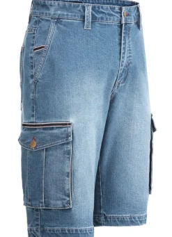 Herren BADER Jeans-Bermudas mit Cargotaschen