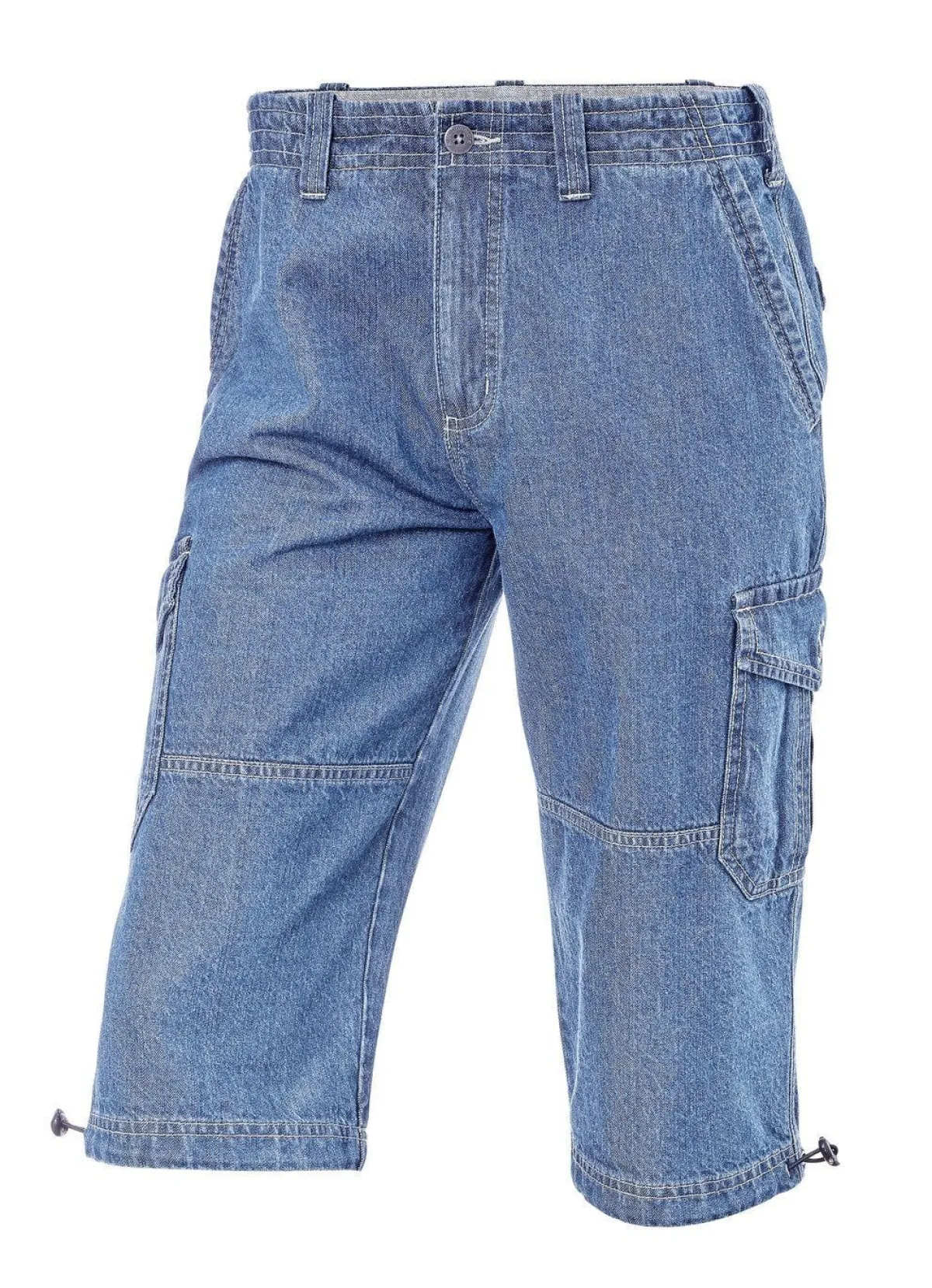Herren BADER Jeans-Bermudas mit Cargotaschen in 3 Farben