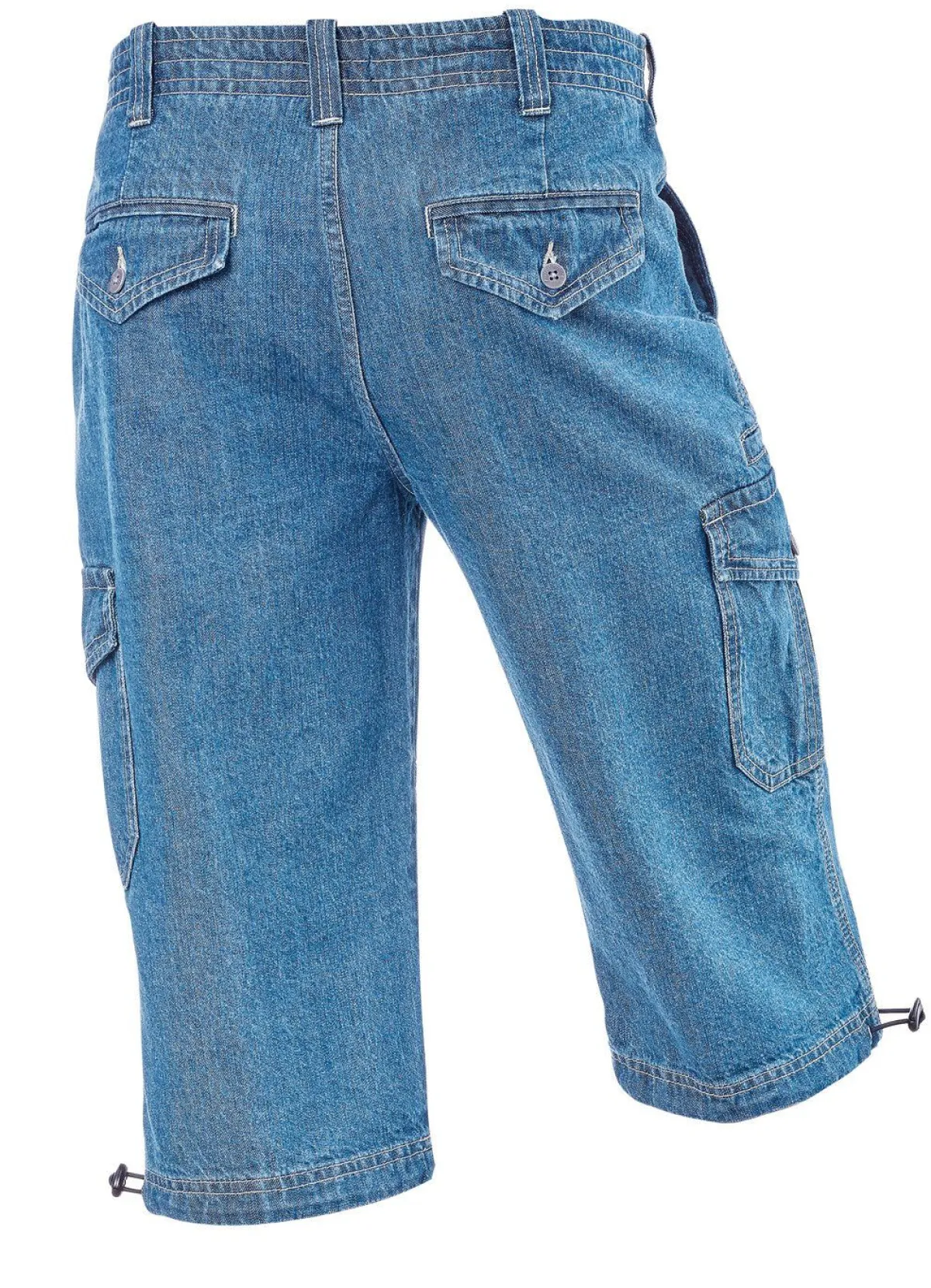 Herren BADER Jeans-Bermudas mit Cargotaschen in 3 Farben