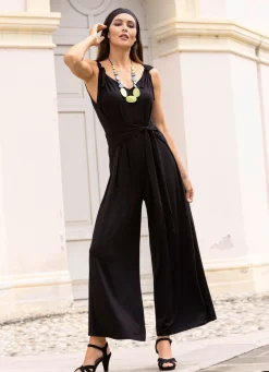 Damen laurakent Jumpsuit mit angenähtem Hüftbindegürtel in 3 Farben