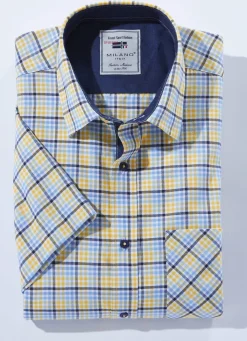 Herren MILANO ITALY Kariertes ""-Hemd in 4 Farben
