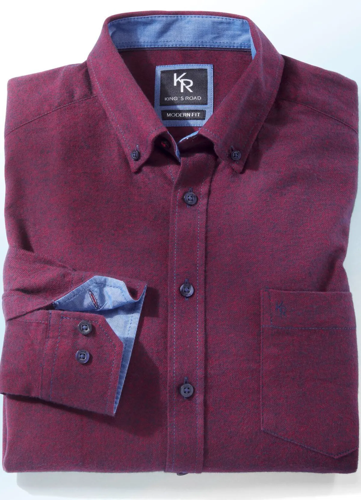 Herren BADER "King's Road"-Flanellhemd in 6 Farben