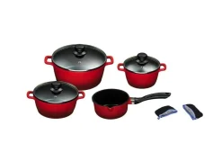 BADER "KING" 9-teiliges Aluguss-Kochtopf-Set mit FUSION® keramischer Antihaftbeschichtung