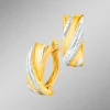 Damen BADER Klappcreolen in Bicolor, teilweise diamantiert