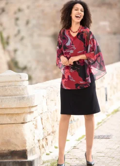 Damen BADER Kleid in angesagter Two-in-One-Optik