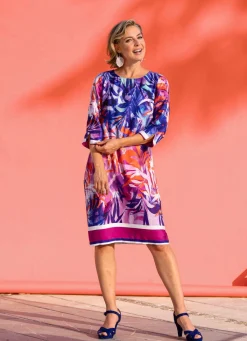 Damen laurakent Kleid mit ausdruckstarkem Bordürendruck