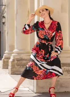 Damen laurakent Kleid mit Bindegürtel