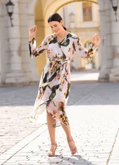Damen laurakent Kleid mit Bindegürtel