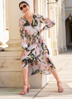 Damen laurakent Kleid mit Bindegürtel