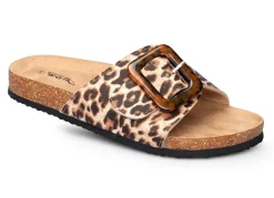 Damen BADER Klett-Pantolette in Leder-Optik