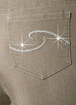 Damen ASCARI Komfortjeans verziert mit Strasssteinen