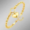 Damen BADER Kordel-Armband mit Herz-Anhänger